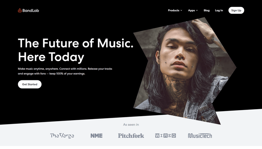 Bandlab - Top 16 Music Websites for Design Inspiration